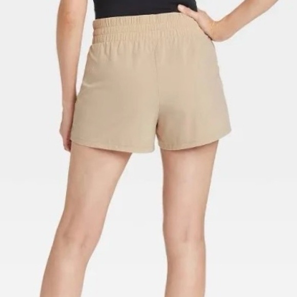 All in Motion Tan Athletic Shorts with Elastic Waistband - Picture 3 of 6